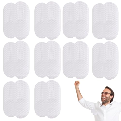 Almohadillas de sudor de la axila de 100 piezas adhesivas adhesivas de sudor de adhesivos desechables para debajo de los brazos Prevención de axilas cómodas no visibles para mujeres ＆ Hombres, por de