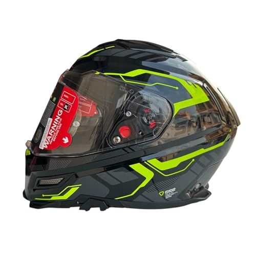Image of SMK Agnar TEKTRON Full Face Dual Visor Helmet, ISI, DOT & ECE 22.06 Certified, Pinlock 30 Insert