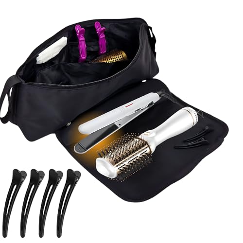 Bolsa de Viaje para Herramientas de Cabello y Tapete Resistente al Calor miniatura 1