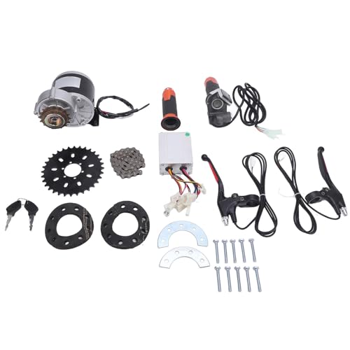 FILFEEL 350W Brushed Gear Reduction Motor Controller, Aluminum Alloy Body, Copper Core, DIY Electric Scooter Throttle Grip Key Brake Handles with Forward and Reverse Design, Suitable for