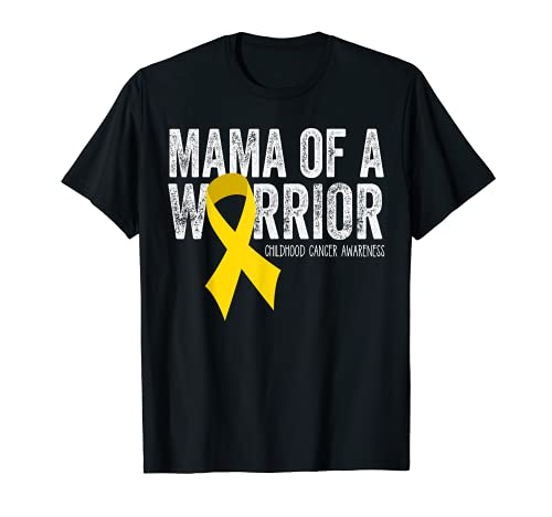 Mama of a Warrior Childhood Cancer T Shirt Ribbon Oncology Mama of a Warrior Childhood Cancer T Shirt Ribbon Oncology