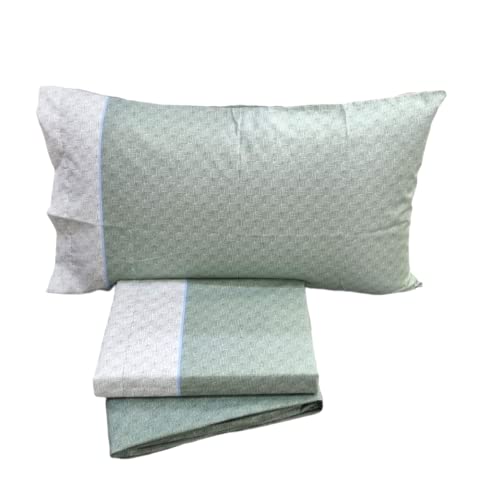 Bassetti - Juego de funda nórdica de algodón | sábana bajera + saco + fundas de almohada de matrimonio de 250 x 200 cm Ruby V3