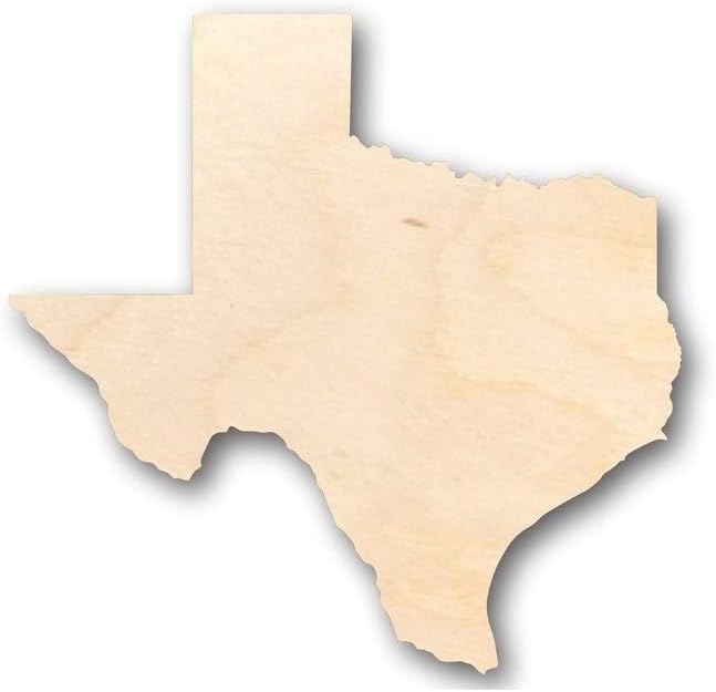 Unfinished Wood Texas Shape State Craft up to 46" DIY 18" / 1/2"