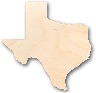 Unfinished Wood Texas Shape State Craft up to 46" DIY 6" / 1/4"
