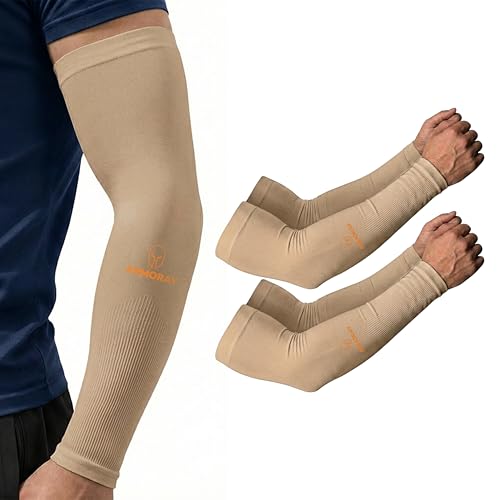 Image of ARMORAY Arm Sleeves for Men and Women - UV Sun Protection Cooling Compression - Tattoo Cover Up Sleeve for Daily Wear & Work