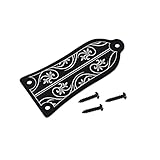 SUPVOX Black Guitar Metal Guitar Custom Truss Rod Cover Metal Guitar Truss Rod Supplies Abalone Abalone Truss Rod Cover Guitar Truss Rod Cover Black Earth Tones Iron Core Truss Rod Cover