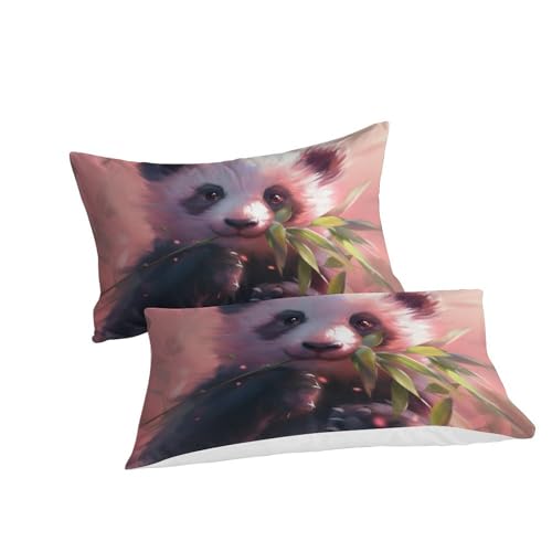 Housse de couette panda 3D en microfibre premium toucher soie super douillette - 3