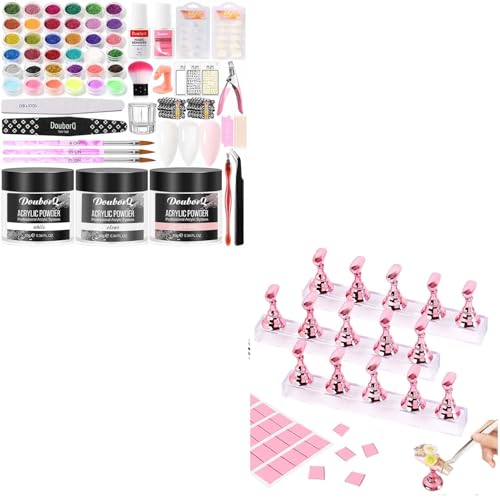 Kit acrílico para uñas con accesorios y soportes miniatura 1