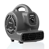 XPOWER P-80Aミニマイティエアムーバーフロアファンドライヤーユーティリティブロワー外部アウトレットプラグ付き屋外芝生ファン (黒)