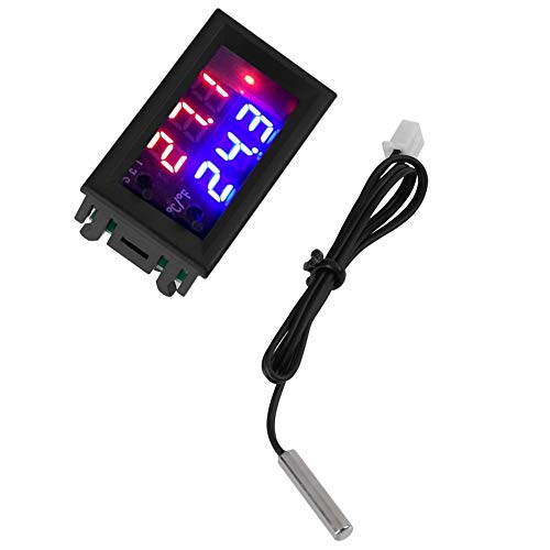 Image of ROBOWAY DC12V-50-110℃ W1209WK Digital Thermostat Temperature Control Smart Sensor Waterproof NTC Sensor Voltmeter 1Pcs, (RW-300)