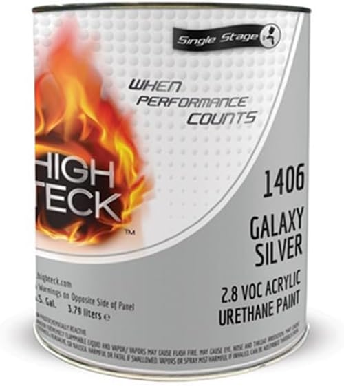 High Teck Products 1406-1 Series 1400 Acrylic Urethane Factory Pack 2K Single Stage Paint, 1 gal, Galaxy Silver