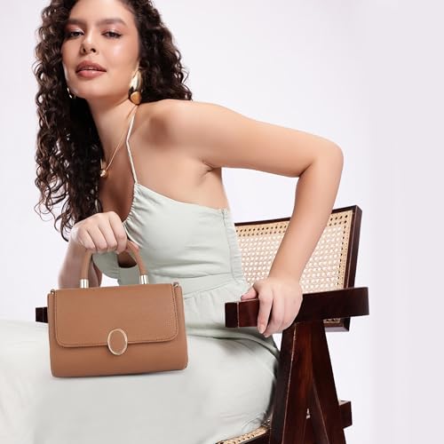 Image of Synthetic Leather Casual Classy Top Handle Handheld Crossbody Travel Side Sling Bag For Women