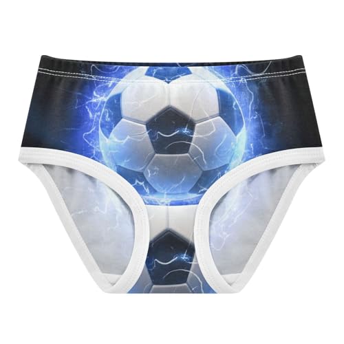 Toddler Underwear Floral 2t Cotton Panties for Girl Designer Briefs Undies Kids Soccer Ball Glowing Blue Black