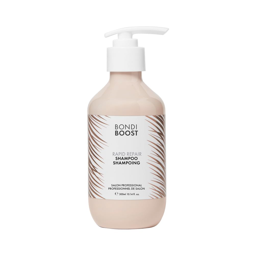 BONDIBOOST Rapid Repair Shampoo 10.14 fl oz - Restores Dry, Damaged, & Brittle Hair - Gentle Cleansing - Repair Split Ends + Seal Hair Cuticles - Sulfate Free - Vegan/Cruelty-Free - Australian Made