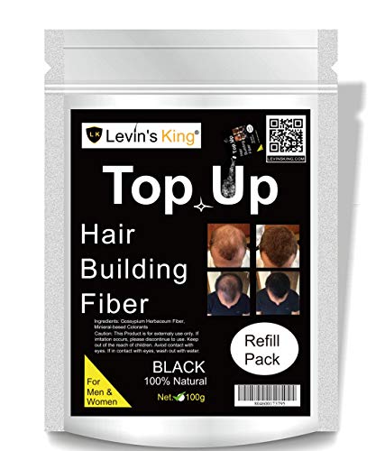 Image of Hair Building Fiber, Hair concealer Refill Pack Use For Caboki, Toppik, Looks 21 etc. Black (100 Gram)