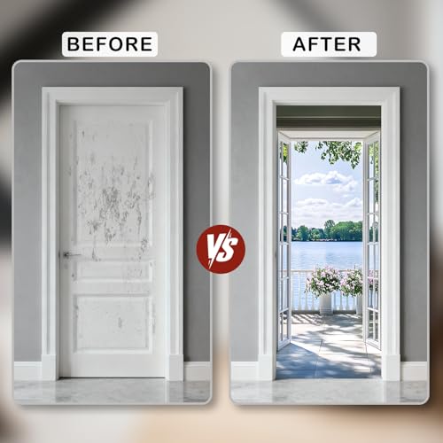 Image of Nuxovilar Lake French Door Stickers Peel Stick PVC 30.3x78.7 in Cover