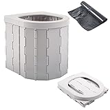 inodoros portatiles para camping 【Lo que obtienes】1 WC Portatil, 20 bolsas de repuesto. Garantía sin preocupaciones y amigo