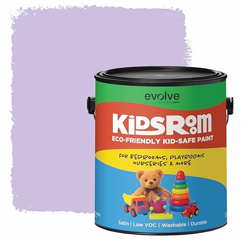 EVOLVE Kidsroom Paint – Low VOC, Washable Kids Room Paint...