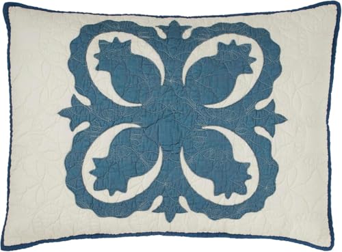 Ropa de cama de algodón edredón King azul decoración costera 7