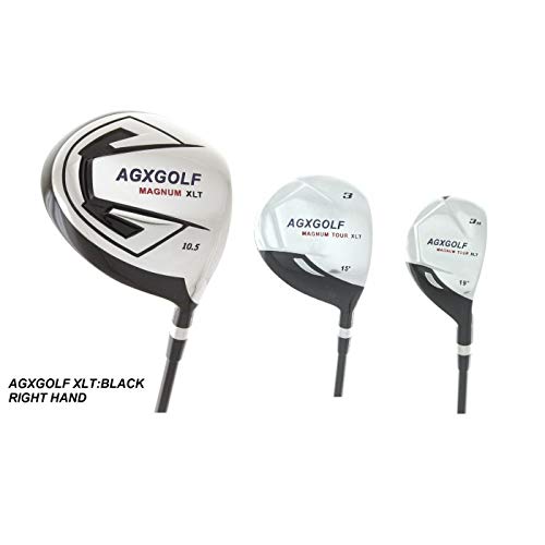 !! Bag NOT Included!! AGXGOLF Senior Men's Cadet Length (Minus 1 inch) Magnum XL Edition Complete Golf Club Set w/460cc Driver, 3 Wood, #3 Hybrid, 5-9 Irons, Wedge: Right Hand: US Built