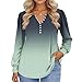 Women V Neck Button Down 2026 Casual Blouse Pullover Loose Printed Shirt Tops Plus Size Long Sleeve T Shirts