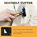 SINSEN Car Window Breaker, Seabelt Cutter, Aluminum Safety Hammer to Break Glass, 3-in-1 Emergency Kit, Fireproof All-Metal Escape Tool, Automotive Survival Accessories for Roadtrip, Gold, 1-Pack