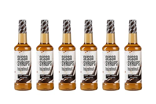Sessa Sugar Free Hazelnut Syrup, 25.4oz, 6 bottles