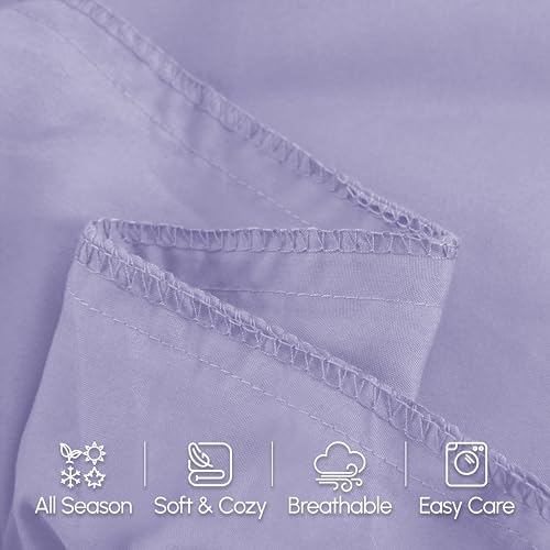 Image of Elegant Comfort Luxury Ultra-Soft 1-Piece Body Pillowcase - 1500 Premium Hotel Quality Microfiber Double Brushed - Wrinkle Resistant, Body Pillowcase Size, Lilac