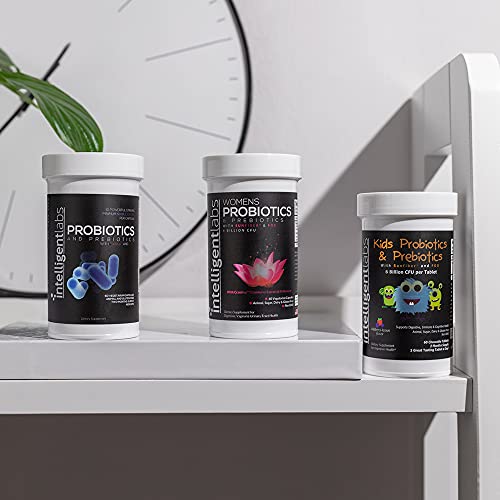 Intelligent Labs 3-In-1 Probiotics With Prebiotics Bundle For The Whole Family: Kids Probiotics + Adult 50 Billion Cfu + Women’s Probiotics, No Refrigeration Needed, 2 Months Supply Per Bottle #TOP5