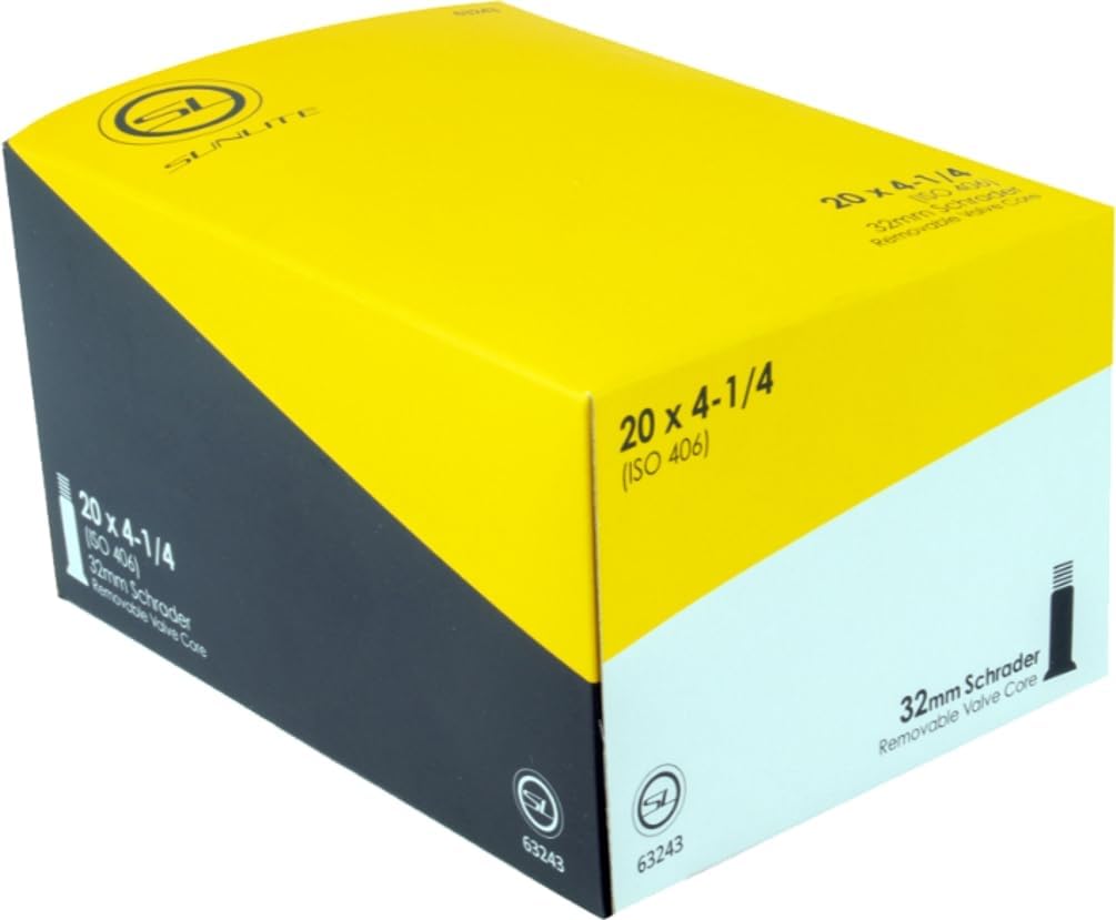 Sunlite Schrader Valve Bicycle Tubes, 20 x 4-1/4" / 32mm Valve (Stringray Compatible)