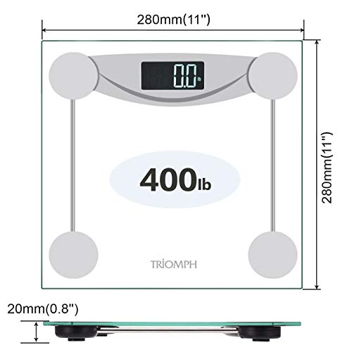 Smart-Digital-Body-Weight-Bathroom-Scale-with-Step-On-Technology-LCD-Backlit-Display-400-lbs-Capacity-and-Accurate-Weight-Measurements-Silver-Digital-Scale-New