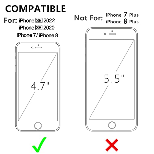 Wenbelle For New Iphone Se (2022 Edition/2020 Edition) 2Nd 3Nd Generation/Iphone 7/Iphone 8 Case, Stand Feature,Premium Soft Pu Color Matching Leather Wallet Cover Flip Cases 4.7 Inch (Brown) #TOP1