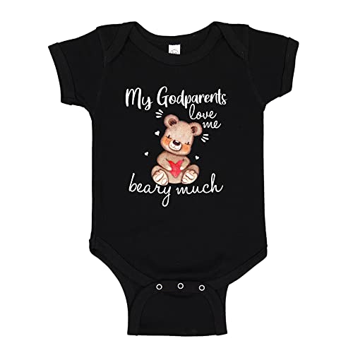 My Godparents Love Me Beary Much Baby Bodysuit One Piece Or Toddler Godfather and Godmother Baby Clothes