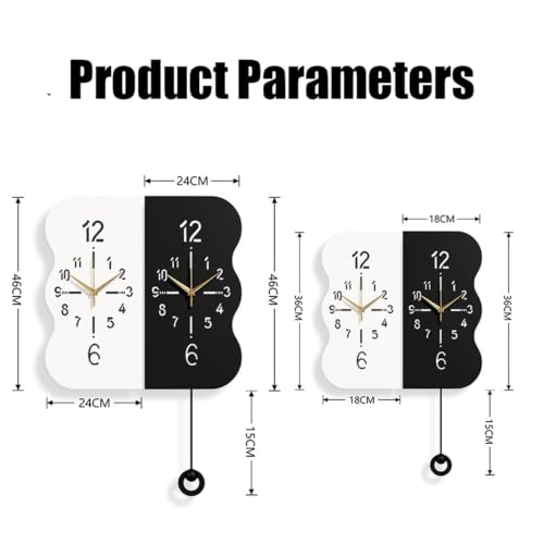 Horloge murale décorative double face Vnook d'angle moderne L - 7