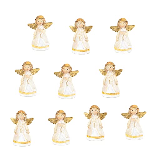 Miniatur Engel-Figuren, 10 Stück: Kleine Weihnachtsengel Deko, Figur...