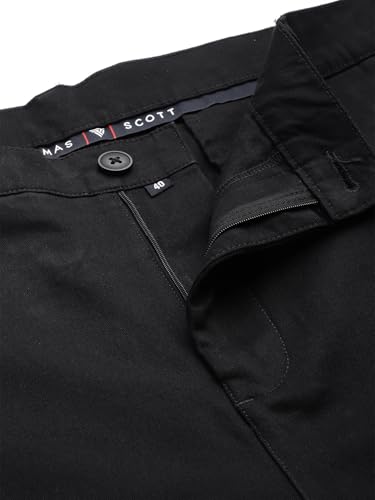 Image of Thomas Scott Men's Smart Plus Size Regular Fit Solid 100% Cotton Chinos Trouser with 4 Pockets | Woven Casual Pants