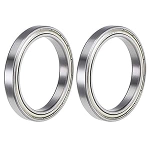 sourcing map 6812ZZ Deep Groove Ball Bearings Z2 60mm x 78mm x 10mm Double Shielded Chrome Steel 2pcs