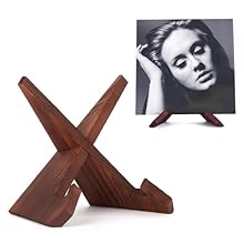 【ELEGANT DESIGN】 Our now playing vinyl record stand features a retro and elegant design, perfect for showcasing your vinyl records with style. Crafted from high-quality wood, this stand enhances the aesthetic appeal of your music collection, making i...