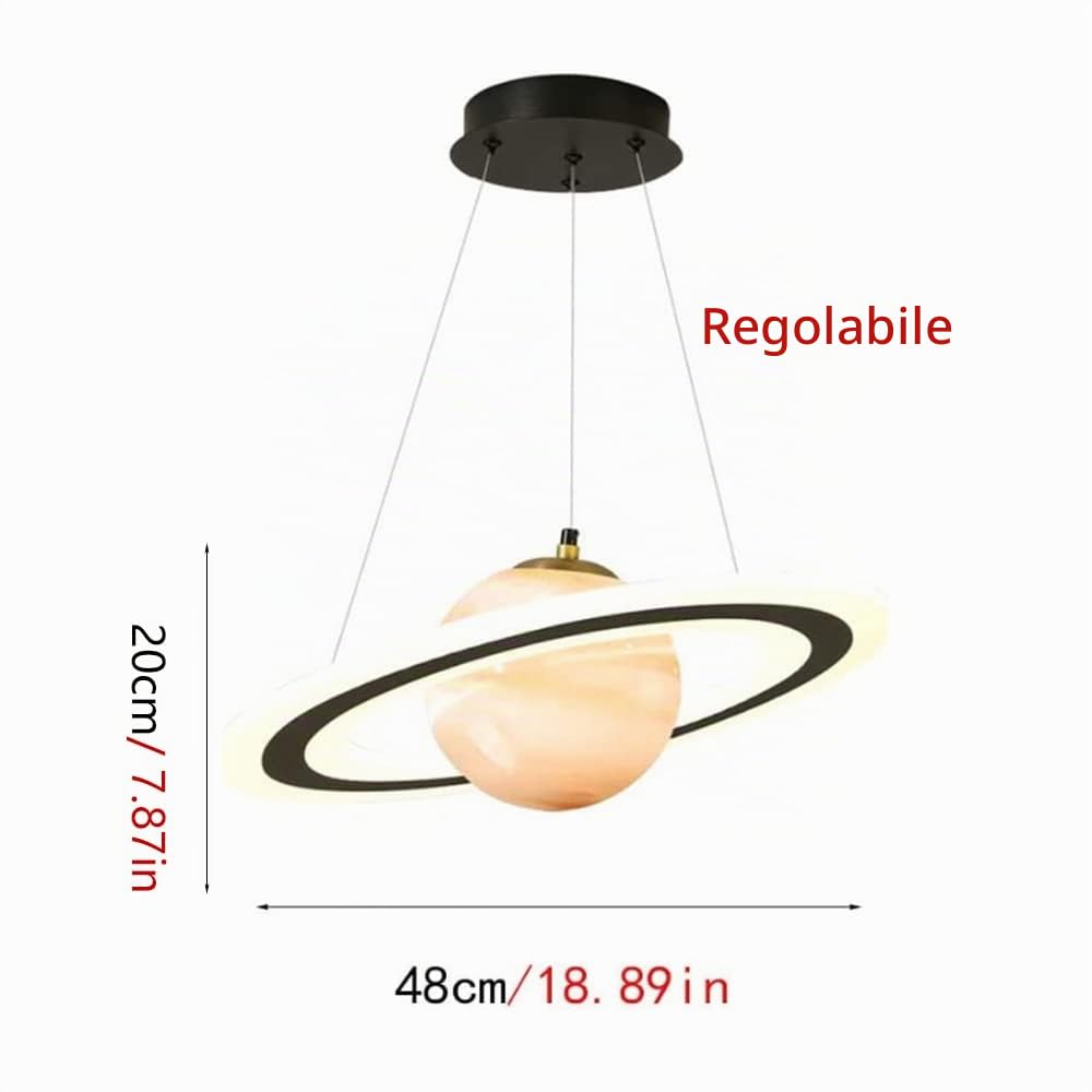 Astronauta moderna lampada a sospensione, dimmerabile creativo LED camera dei bambini pianeta lampadario a sospensione, illuminazione a soffitto vivaio, LED camera dei bambini Lam (3 colori dimmerabil