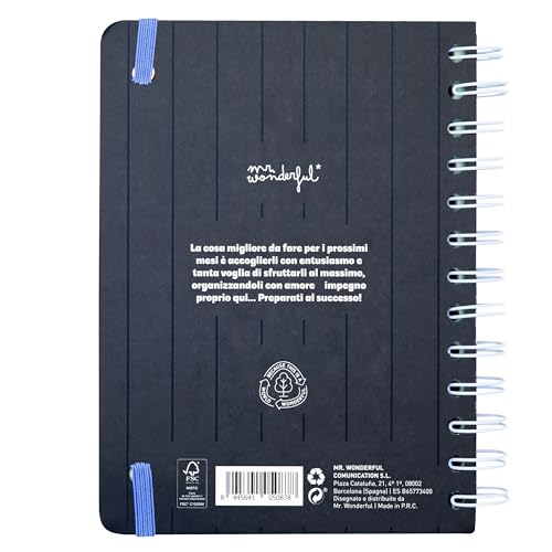 Mr. Wonderful - Wonder Small Weekly Diary 2025 - Dream, Make and Start Over - Includes 8 Sheets of Stickers and Daily Phrases - Image 3
