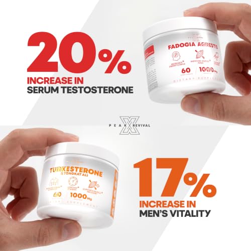 Image of Turkesterone & Tongkat Ali Lean Muscle Growth & Recovery, (120 Capsules) | Fadogia Agrestis & Turkesterone Tongkat Ali, Muscle Stack for Energy, Athletic Performance & Muscle Mass, BY Peak Revival-X