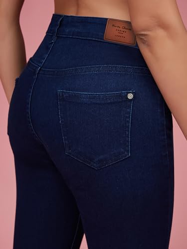 Image of Miss Chase Women's Wide-Leg High-Rise Regular-Length Stretchable Shaping Denim Jeans
