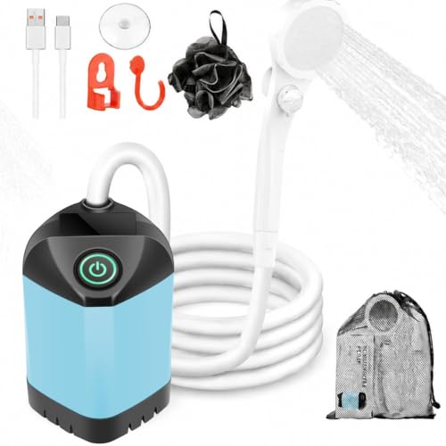 Ducha portátil para camping, bomba de ducha recargable 7800mAh miniatura 1