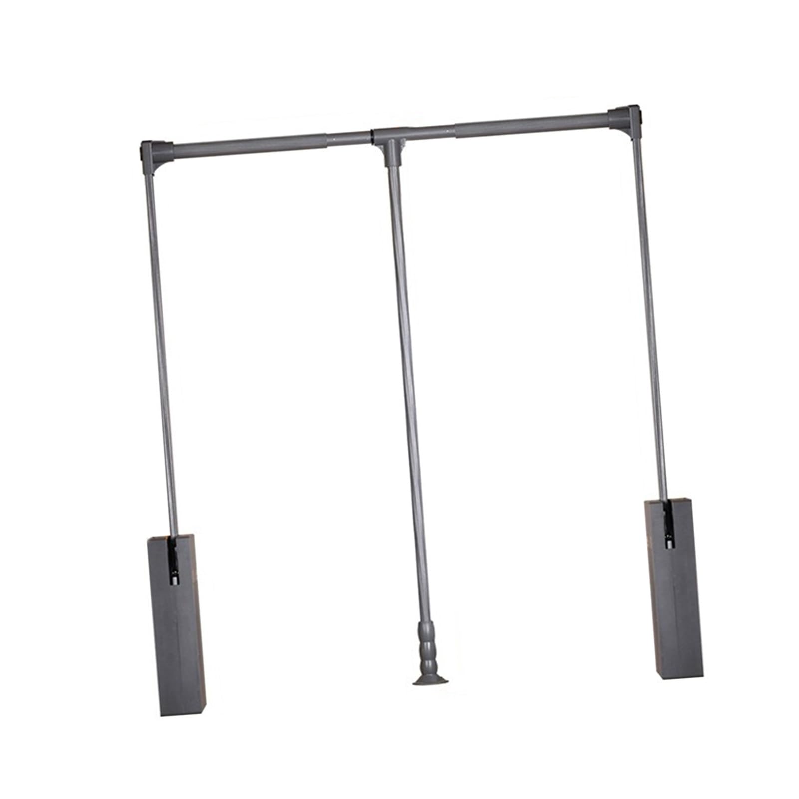 GTHTUHFD Extendable Pull Down Cloakroom Hanger, Adjustable Width Clothes Rail, 33 Lbs Load Capacity Color 2-W-660-890mm