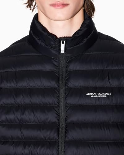 Armani Exchange Men's Essential, Light Padding Milano-New York Side Logo Jacket, Black, XXL – Ansicht 5