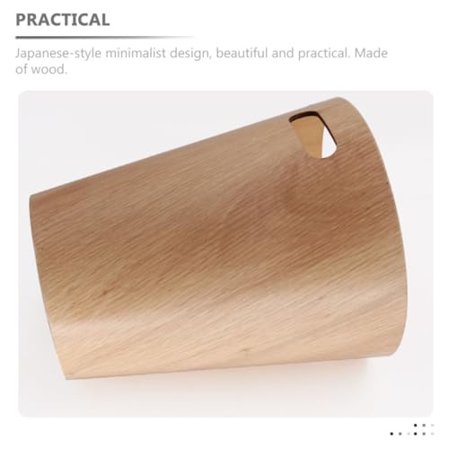 Corbeille à papier de table en bois naturel style japonais