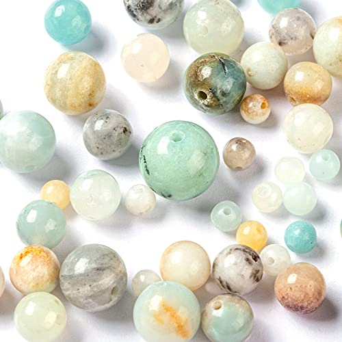 Craftdady 340pcs Gemstone Beads Natural Amazonite Jewellery Making Kit 4~10mm Healing Crystal Energy Gems for Necklace Bracelet Crafts - Image 2