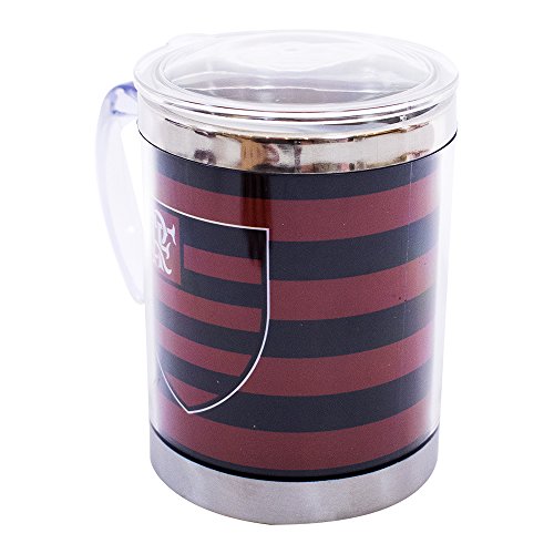 Caneca Térmica Com Tampa 450ml Listrada - Flamengo