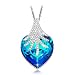 Brilla Heart Of The Ocean Necklace Fashion Jewelry "The Wishing Trees" Blue Swarovski Elements Crystal