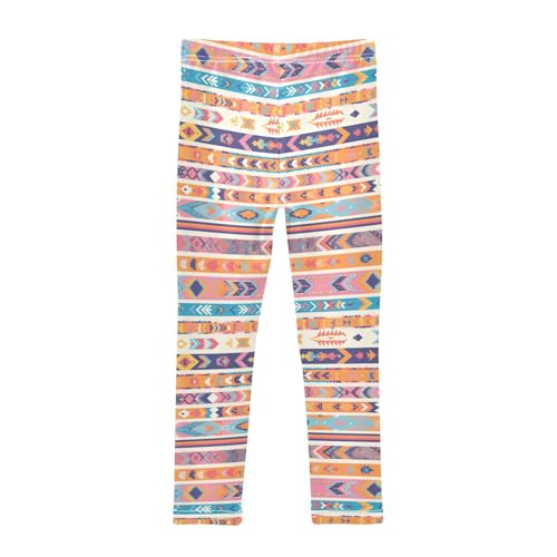 KLL Traditional Tribal Aztec Toddler Girls Cotton Leggings Soft High Waisted Activewear Exercise2